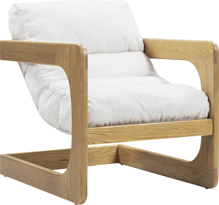 Ellisboia White Accent Chair