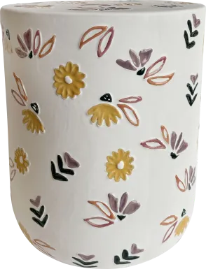 Waternola White Garden Stool