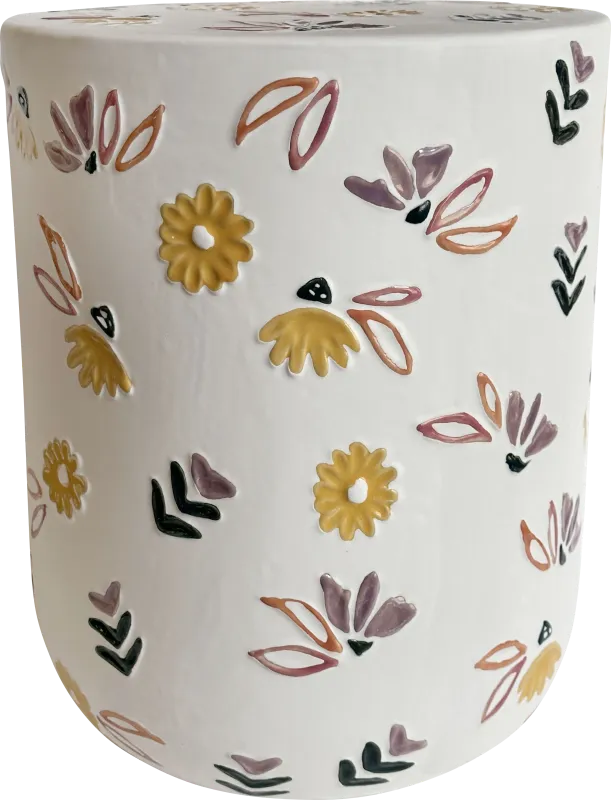 Waternola White Garden Stool