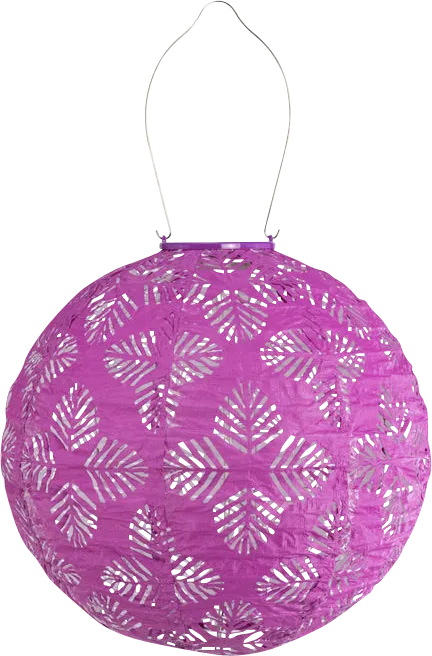 Mansduff Purple Outdoor Solar Lantern - Thumbnail - Image 1