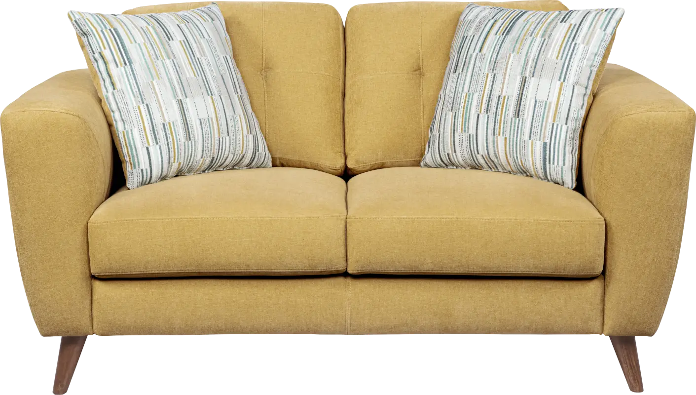 Market Row Yellow Loveseat