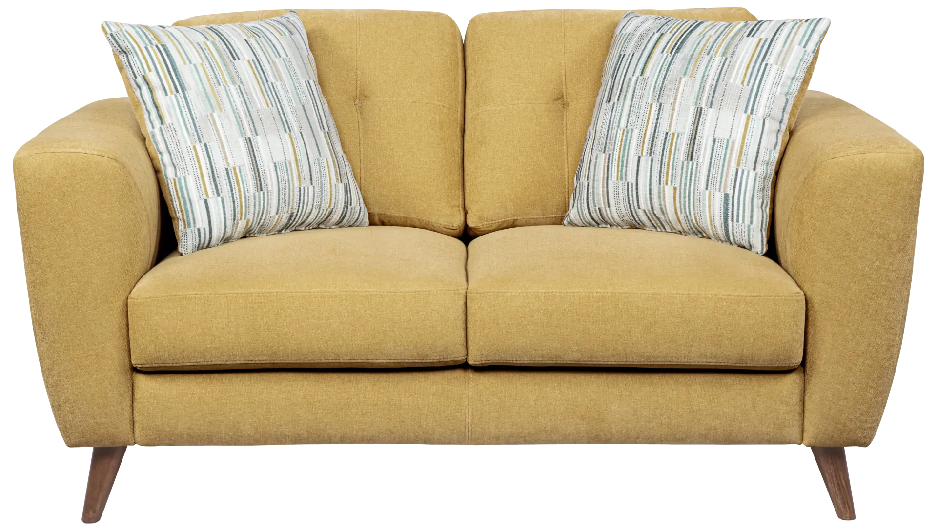 yellow loveseat