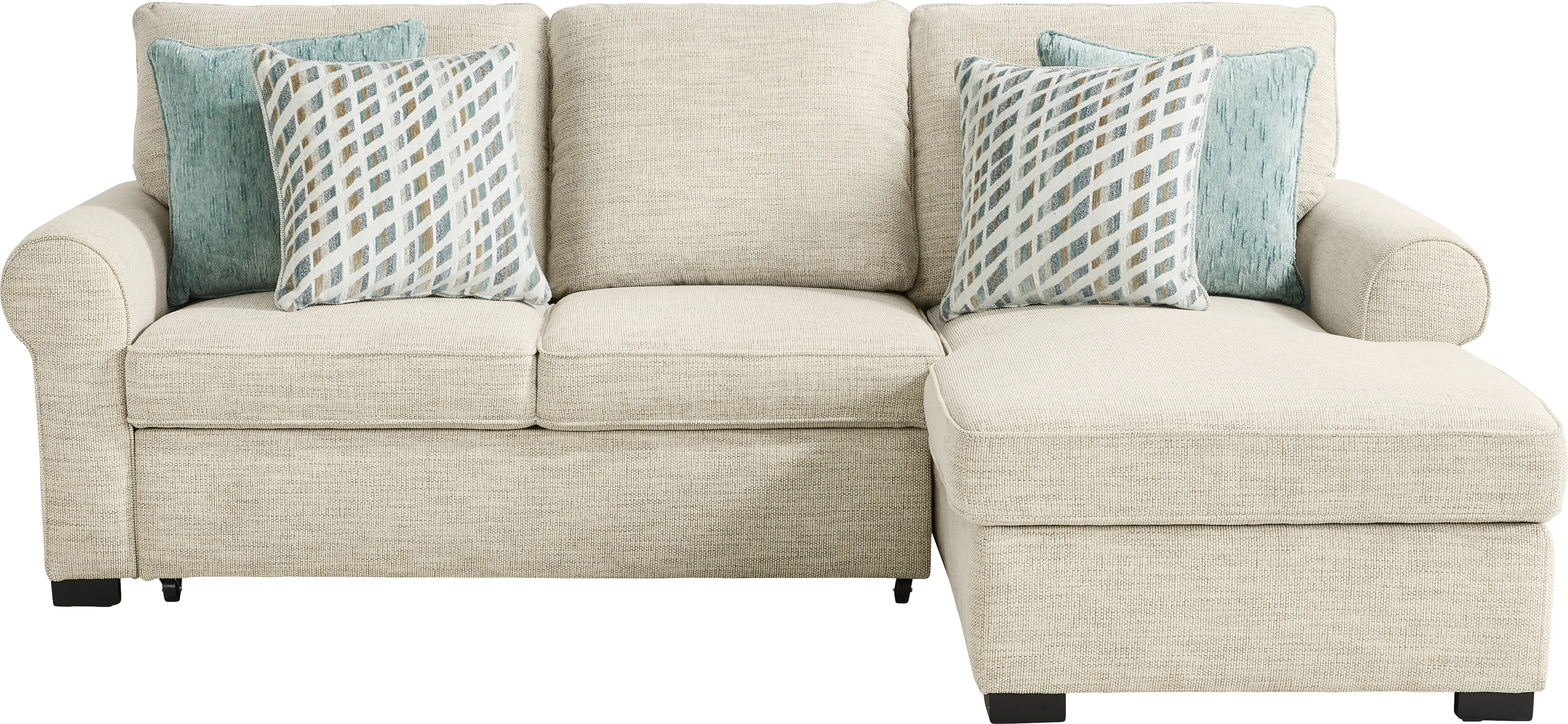 Rivera Cream 2 Pc Sleeper Sectional - Thumbnail - Image 1
