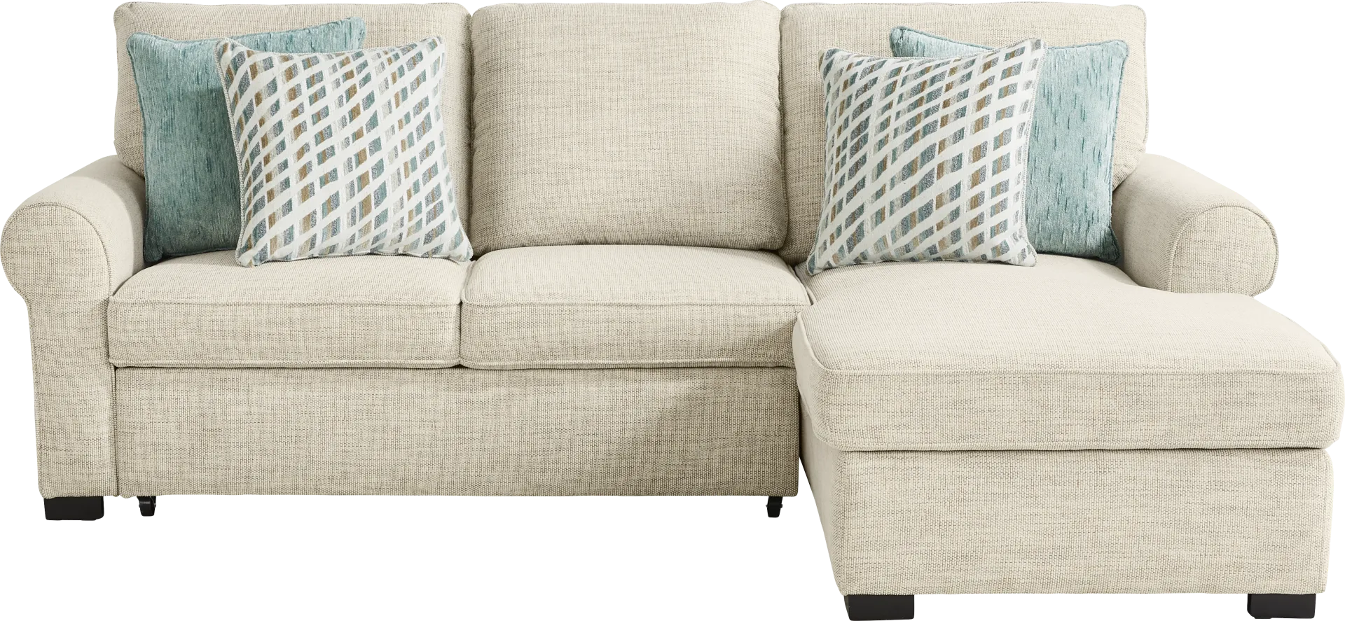 Rivera Cream 2 Pc Sleeper Sectional - Image 1