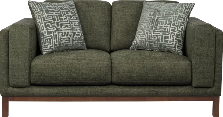 Elena Court Green Loveseat