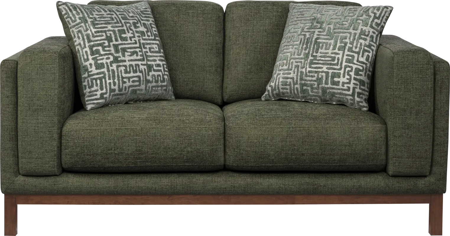 Elena Court Green Loveseat