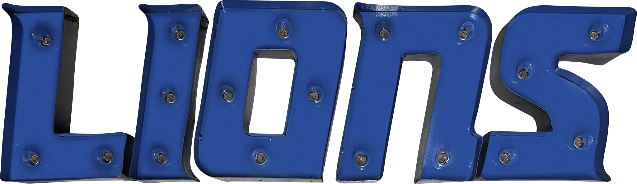 Detroit Lions Blue Metal Wall Decor - Thumbnail - Image 1