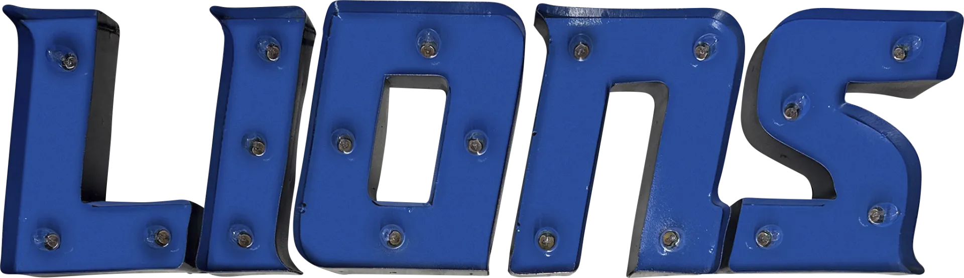 Detroit Lions Blue Metal Wall Decor - Image 1