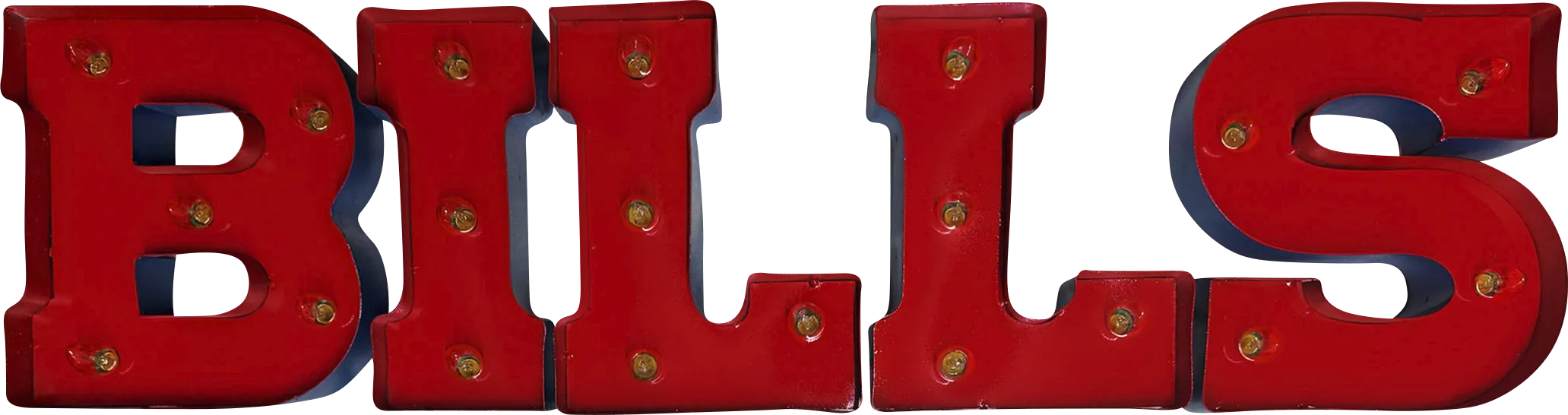 Buffalo Bills Red Metal Wall Decor - Thumbnail - Image 1