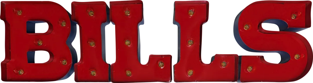 Buffalo Bills Red Metal Wall Decor