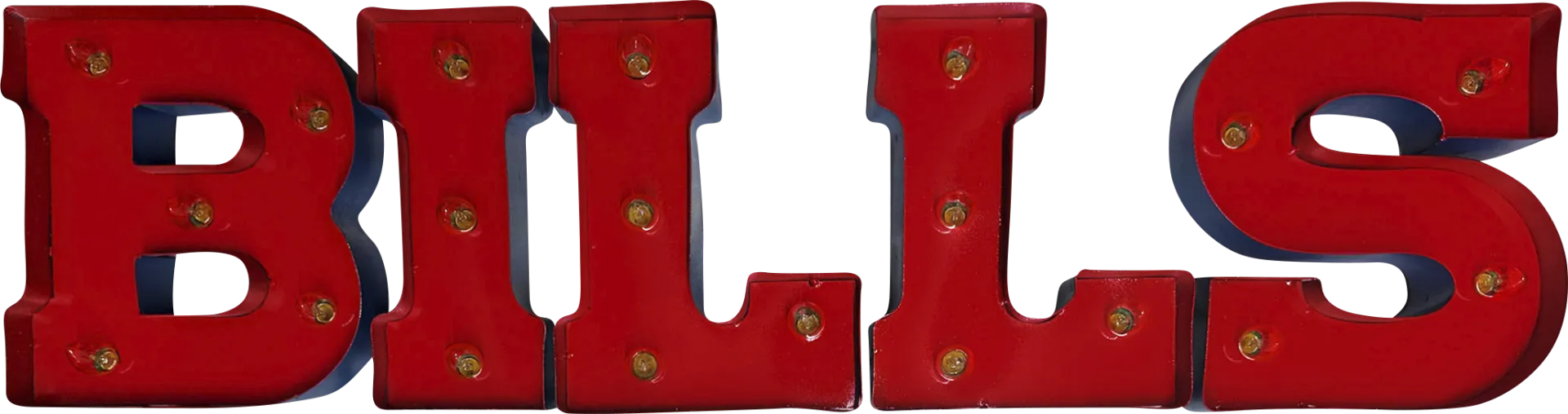 Buffalo Bills Red Metal Wall Decor - Image 1