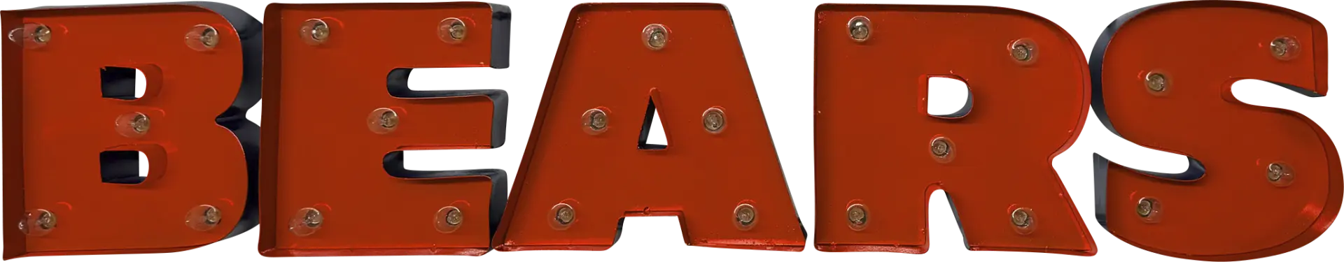 Chicago Bears Orange Metal Wall Decor