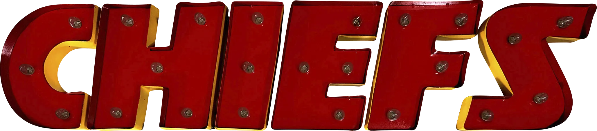 Kansas City Cheifs Red Metal Wall Decor - Thumbnail - Image 1