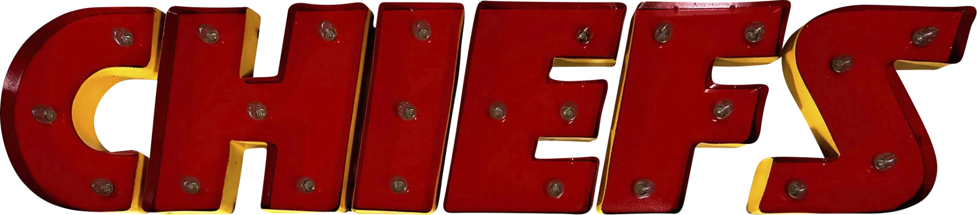 Kansas City Cheifs Red Metal Wall Decor - Image 1