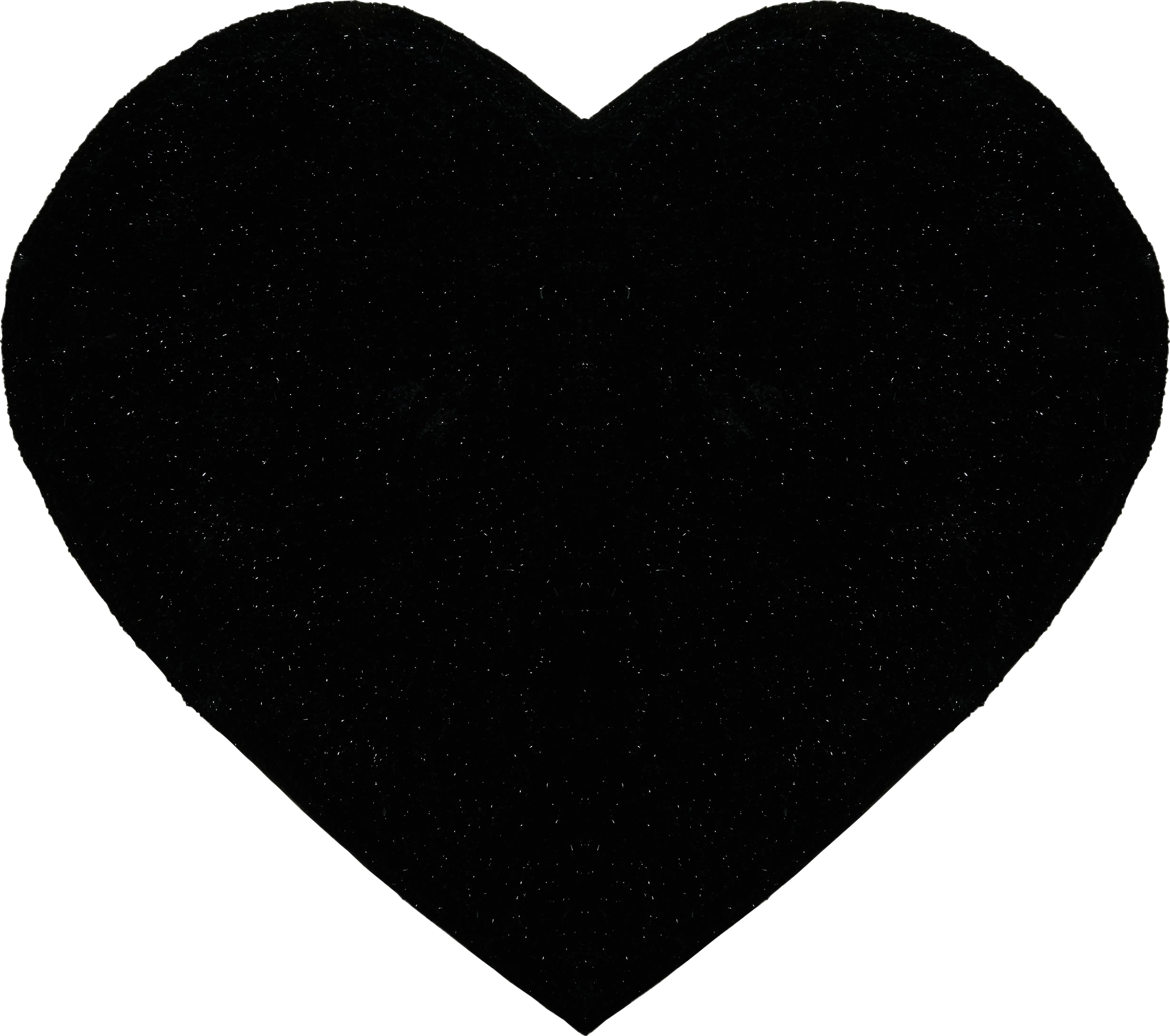 Kids Fur Love Black 5' Heart Shaped Rug - Thumbnail - Image 1