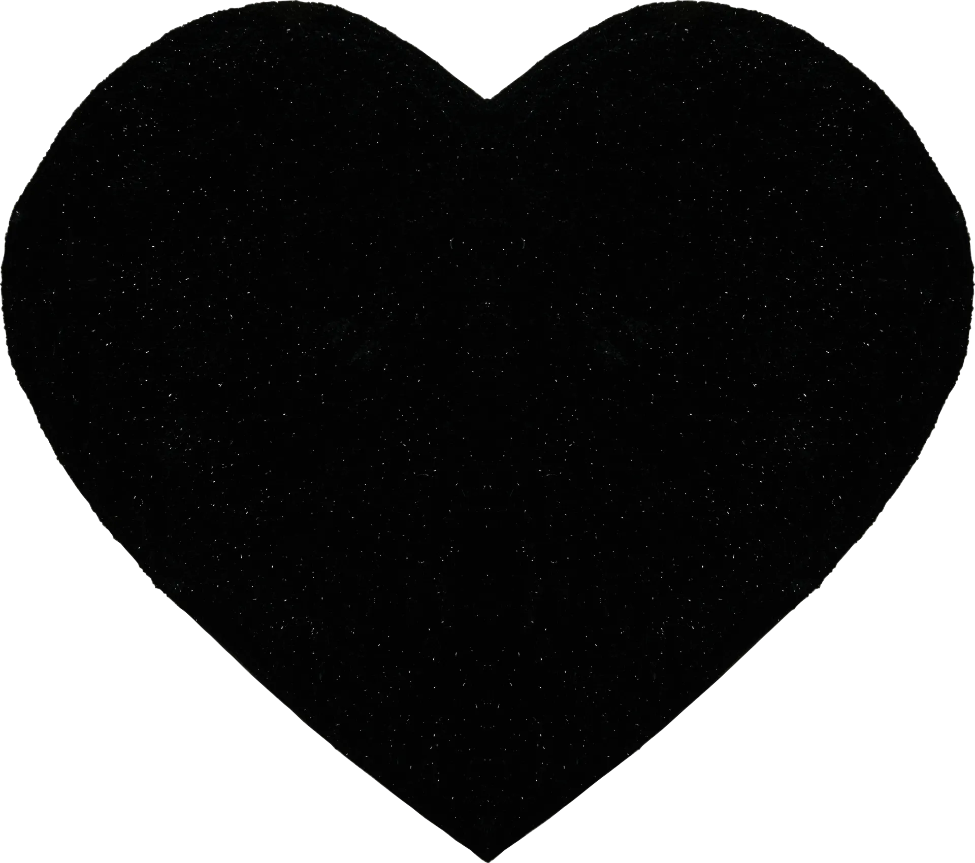 Kids Fur Love Black 5' Heart Shaped Rug - Image 1