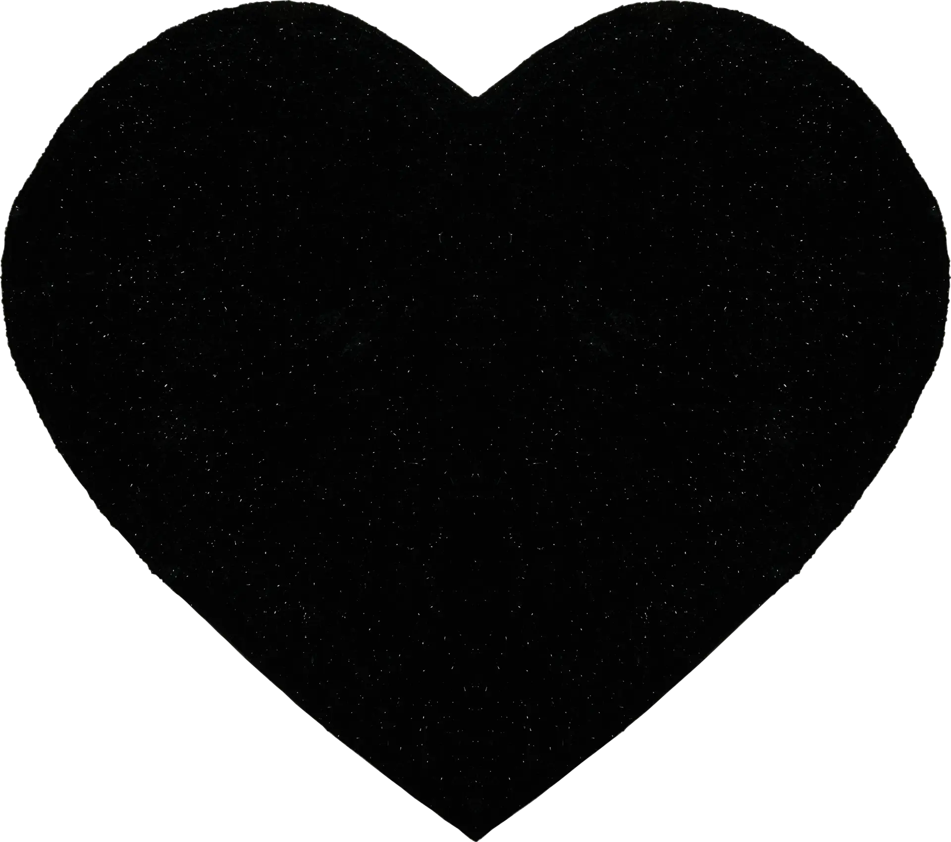 Kids Fur Love Black 5' Heart Shaped Rug