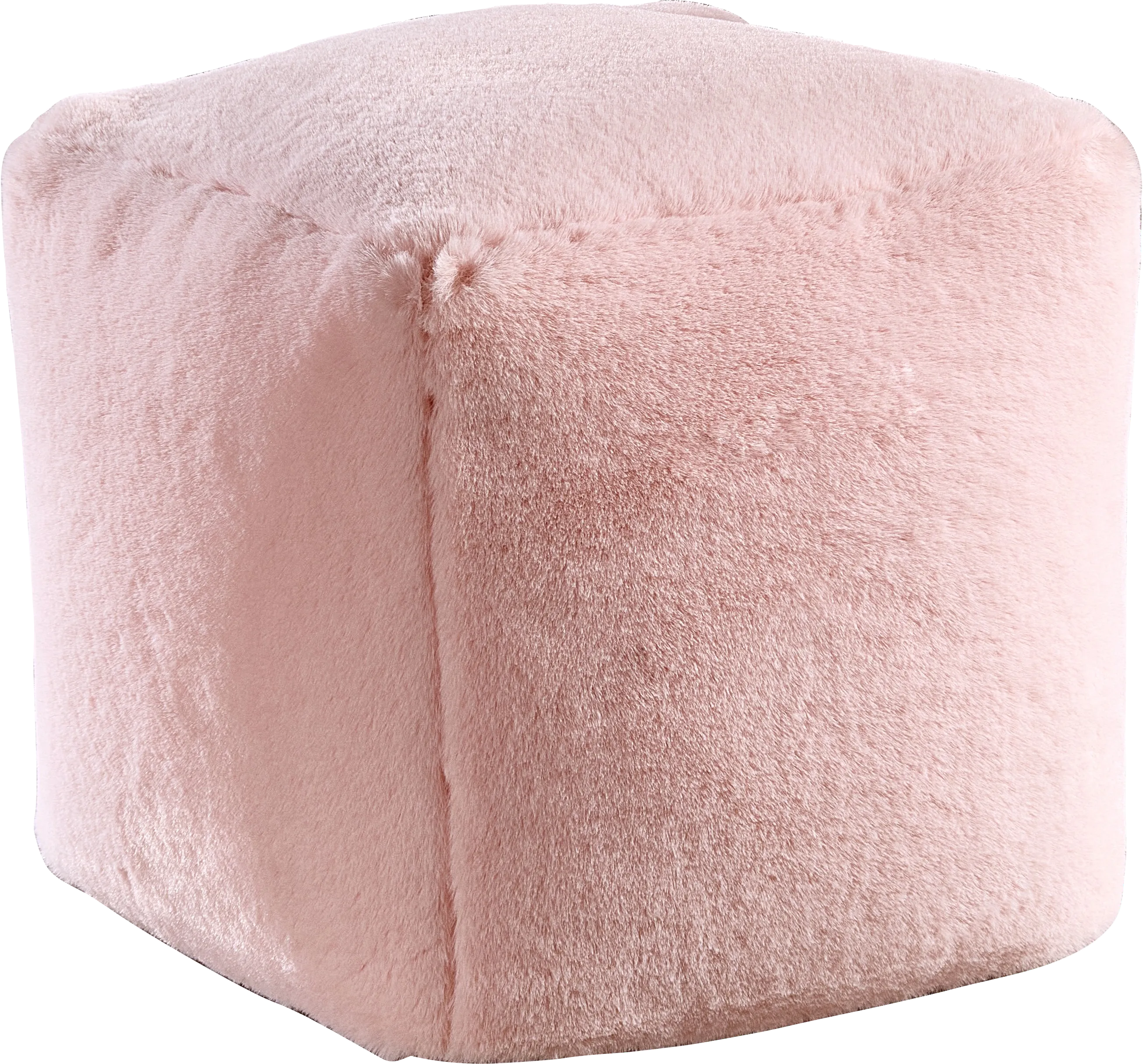 Kids Fur Cloud Pink Pouf - Thumbnail - Image 1