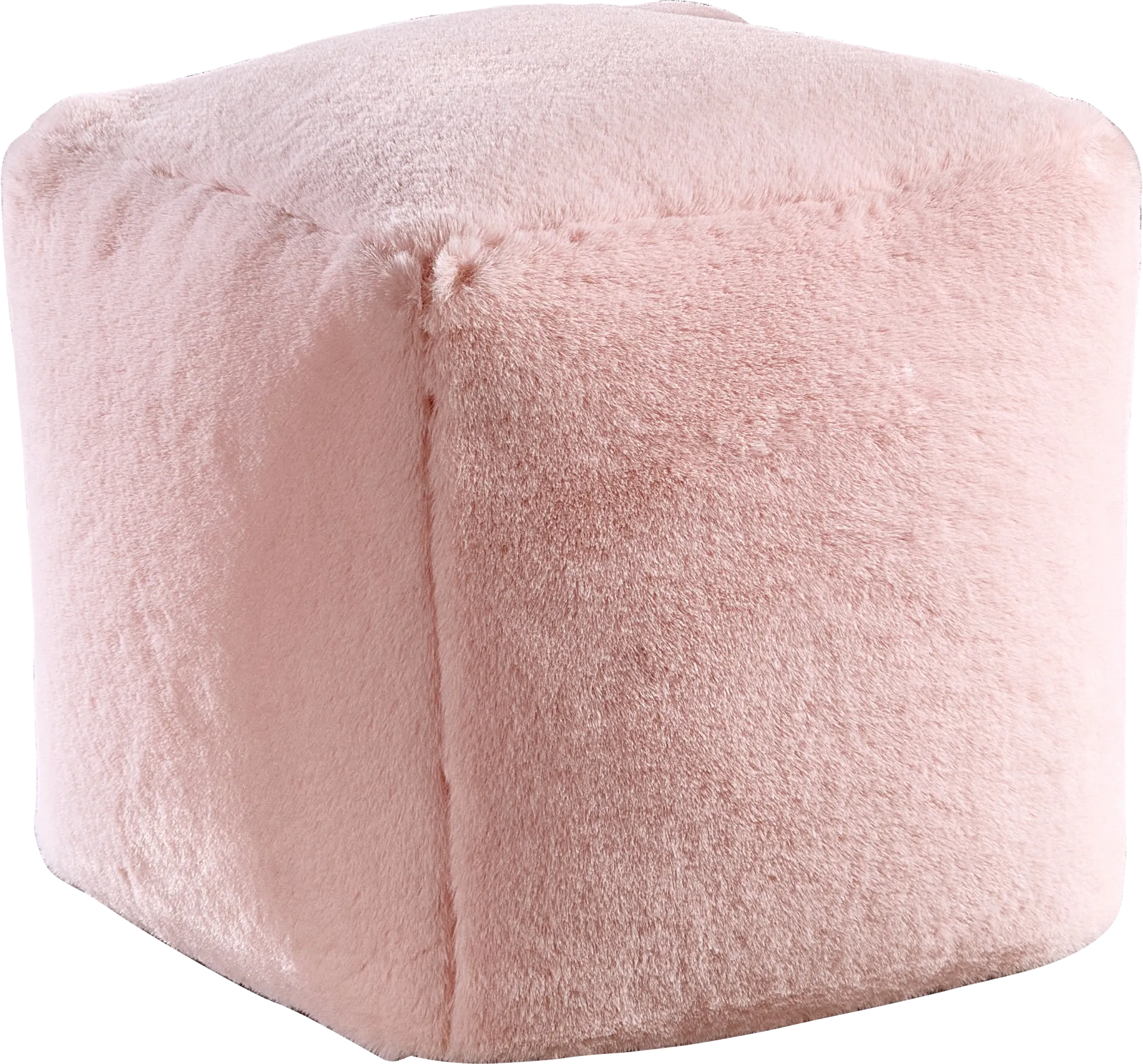 Kids Fur Cloud Pink Pouf - Image 1