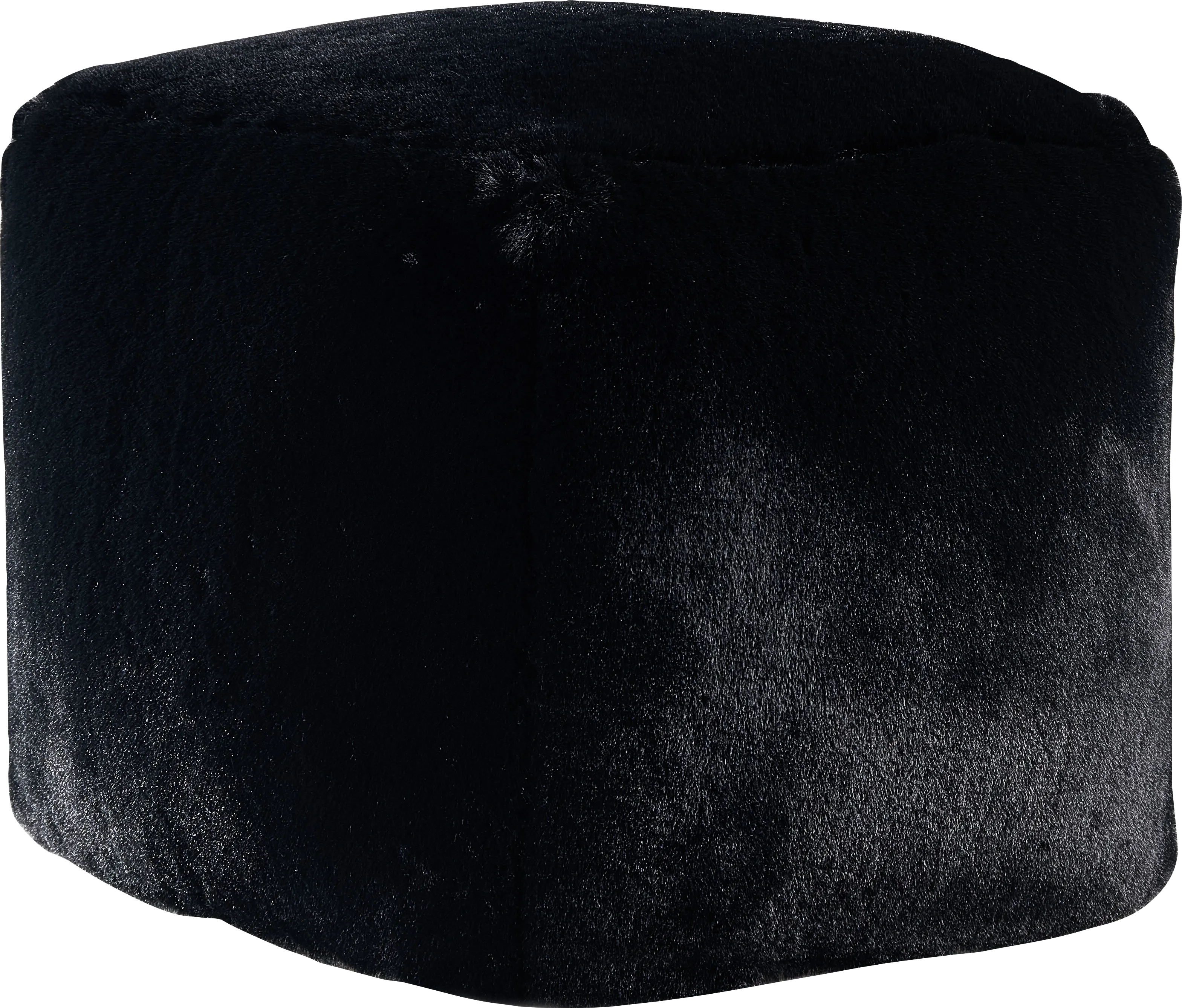 Kids Fur Cloud Black Pouf - Thumbnail - Image 1
