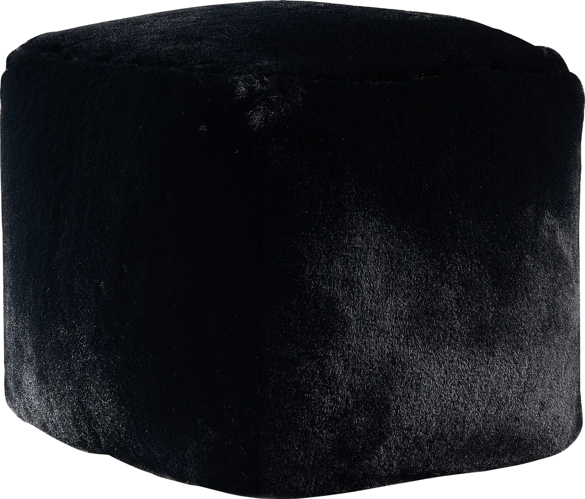 Kids Fur Cloud Black Pouf - Image 1
