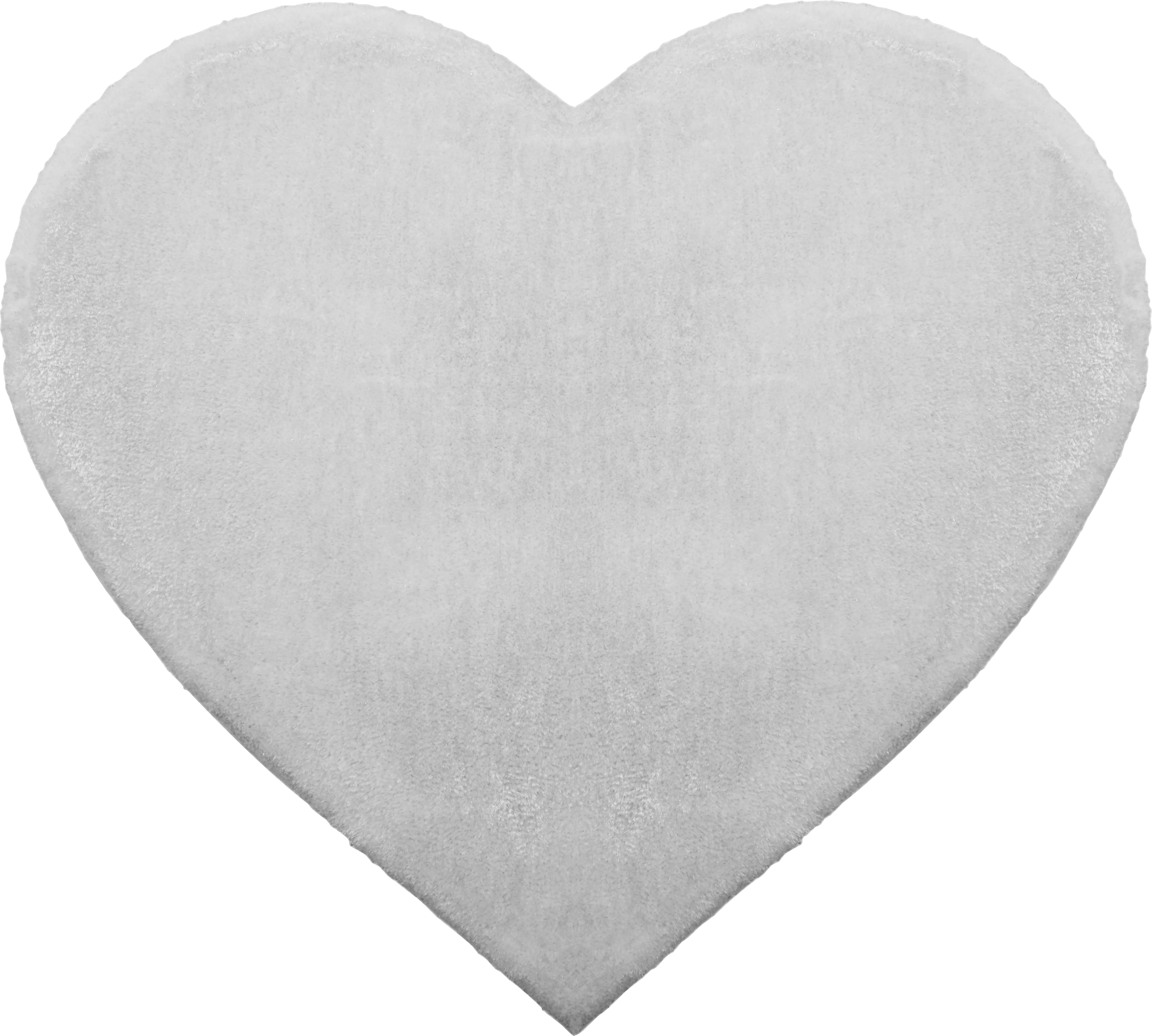 Kids Fur Love White 5' Heart Shaped Rug - Thumbnail - Image 1