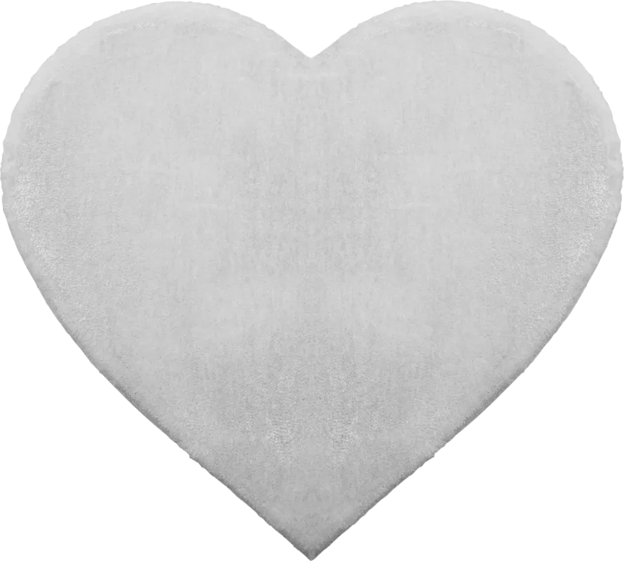 Kids Fur Love White 5' Heart Shaped Rug