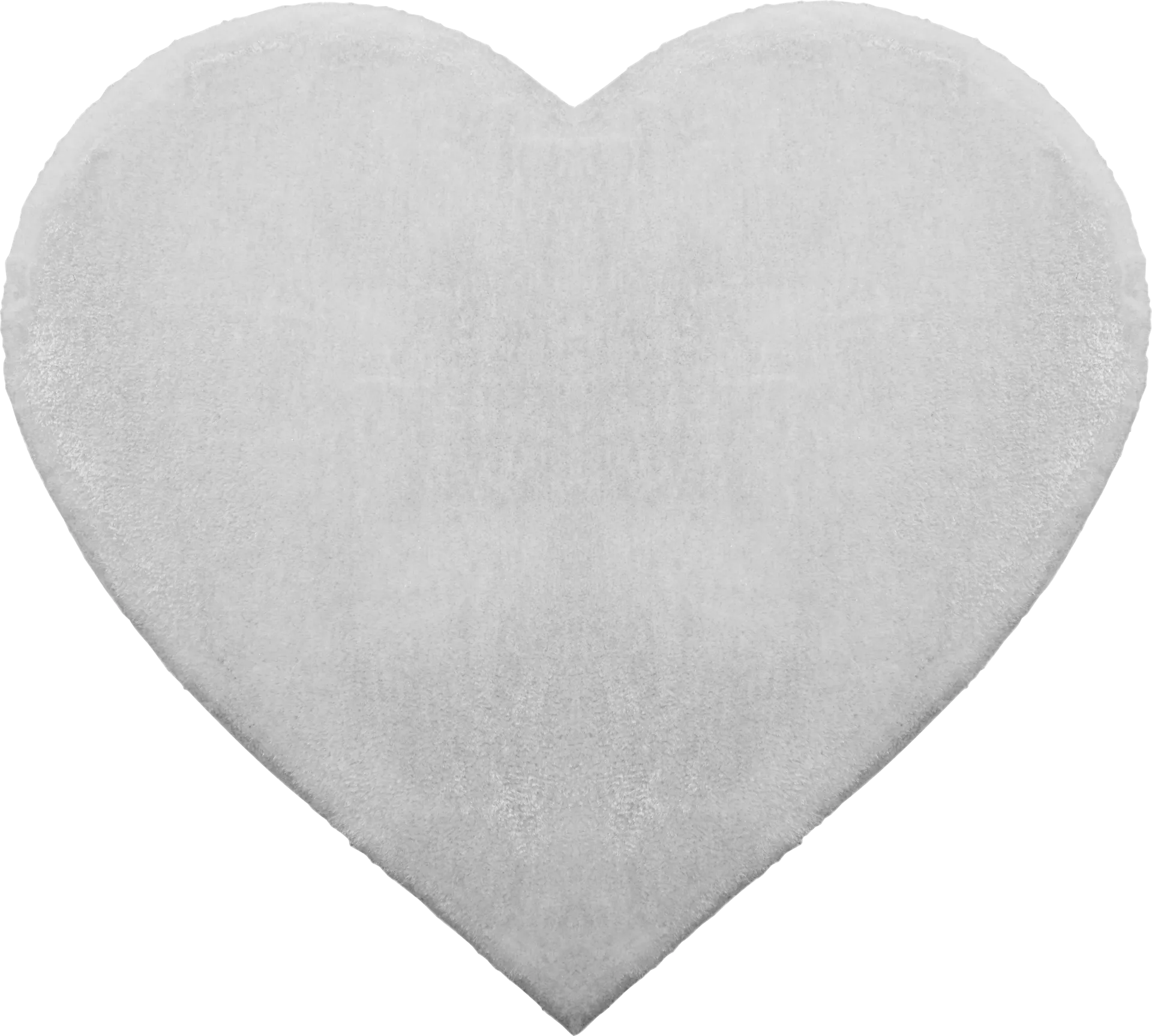 Kids Fur Love White 5' Heart Shaped Rug - Image 1