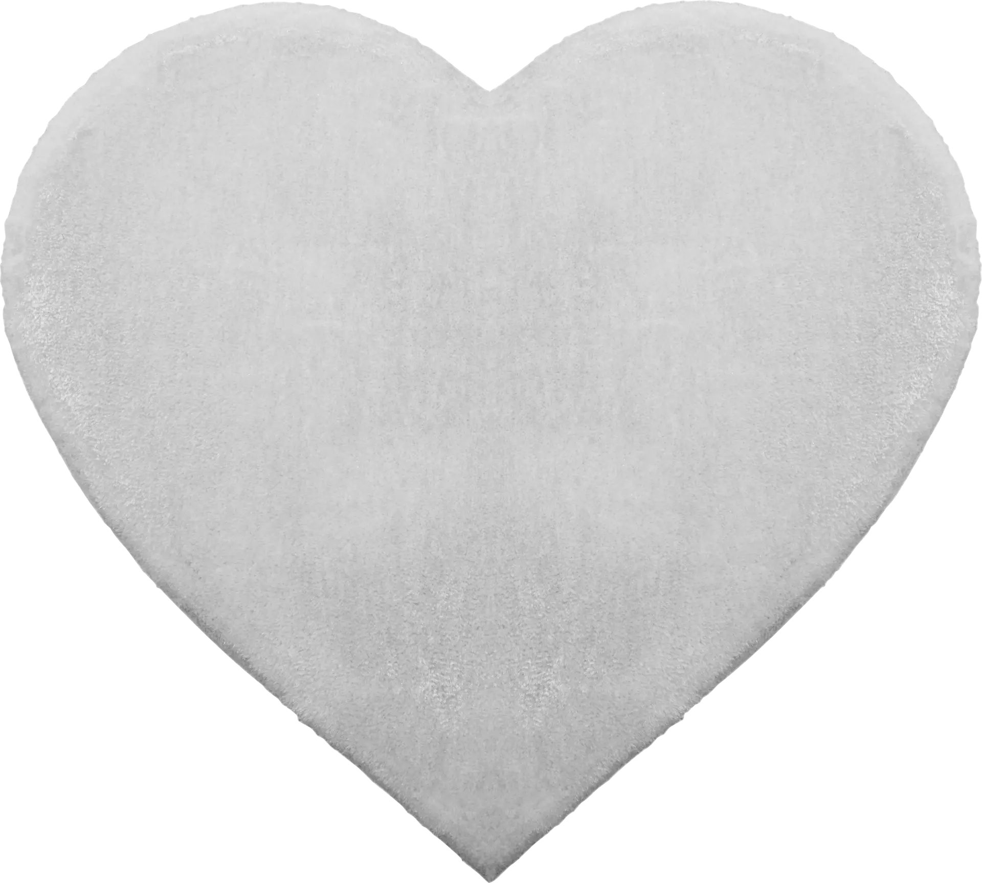 Kids Fur Love White 5' Heart Shaped Rug
