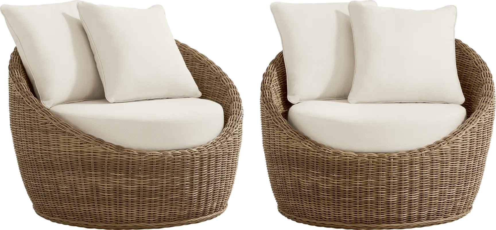 Maraluna Tan 2 Pc Outdoor Swivel Chat Set