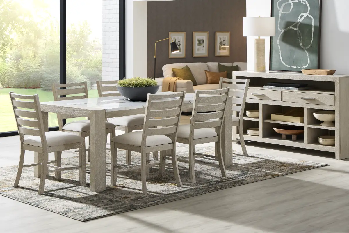 Pompei Gray 7 Pc Dining Room