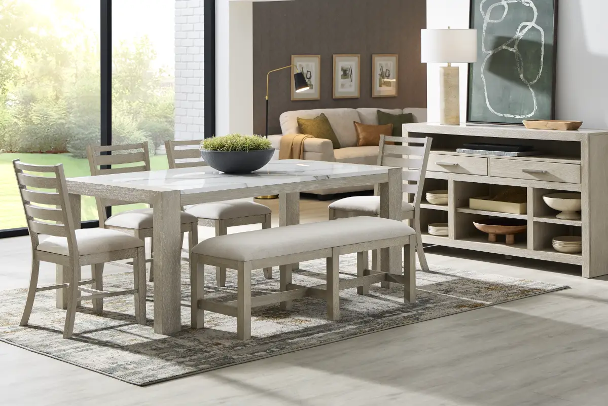 Pompei Gray 6 Pc Dining Room