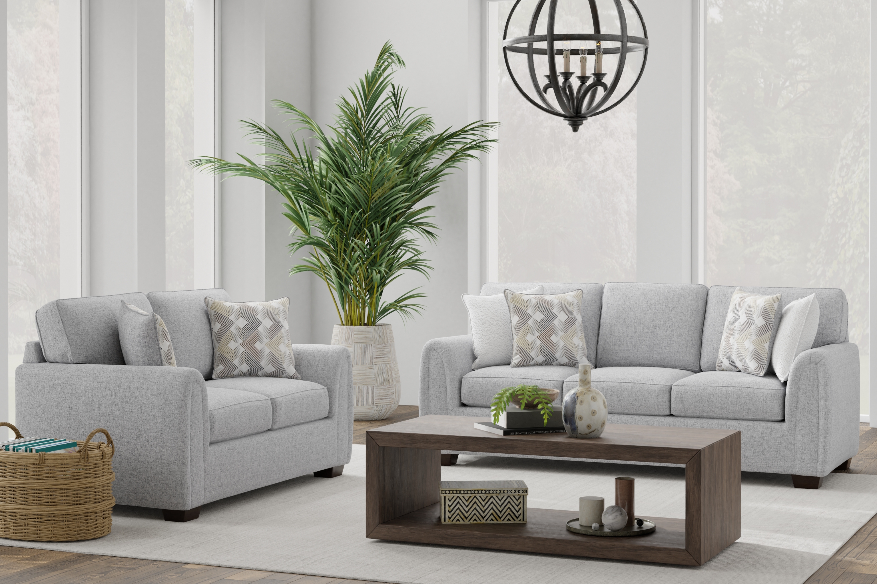Lunelle Gray Loveseat - Thumbnail - Image 2