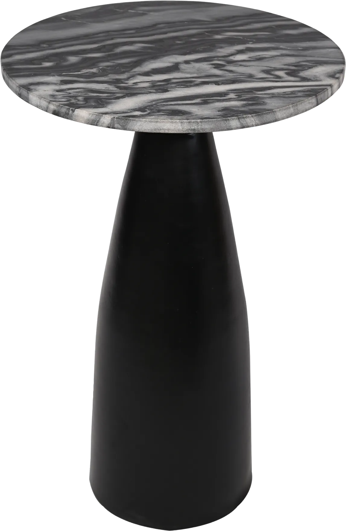 Erudite Black Accent Table with Black Marble Top - Thumbnail - Image 1