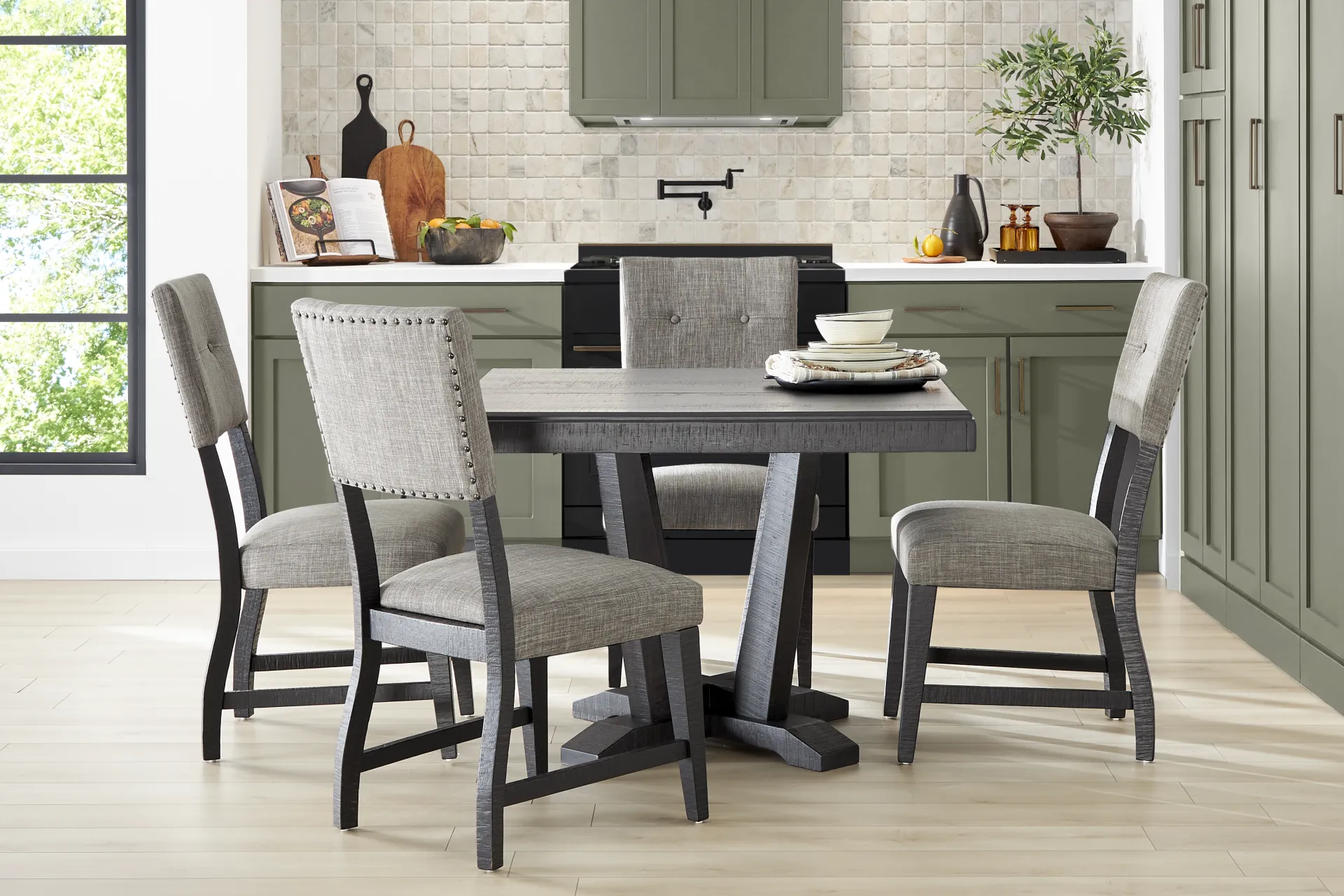 Hill Creek Black Square Dining Table - Image 2
