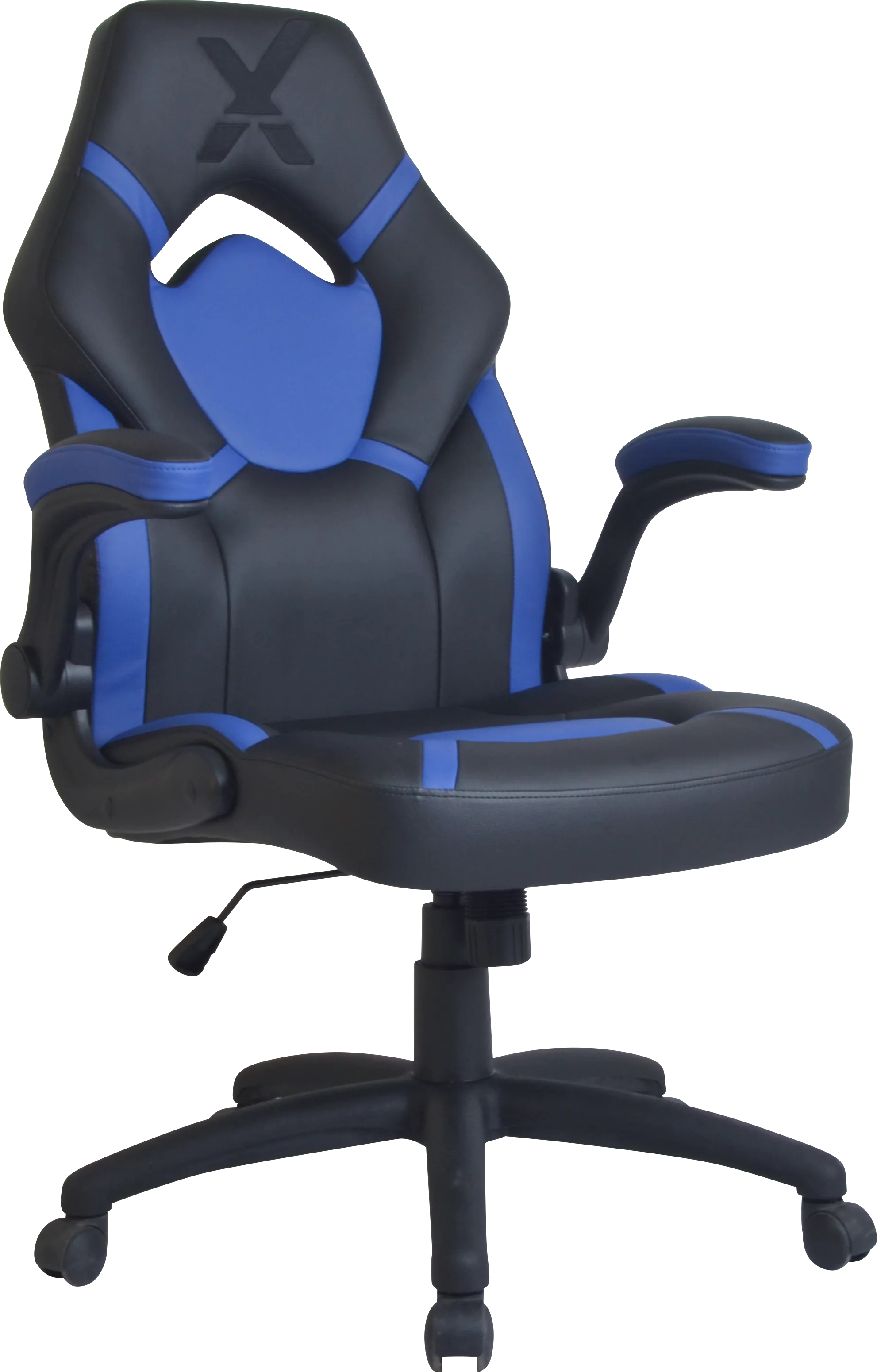 Masdon Black/Blue Office Chair - Thumbnail - Image 1
