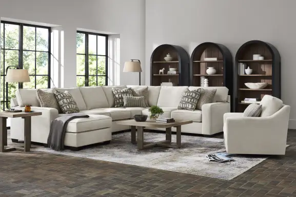 Haskins Beige 3 Pc Sectional