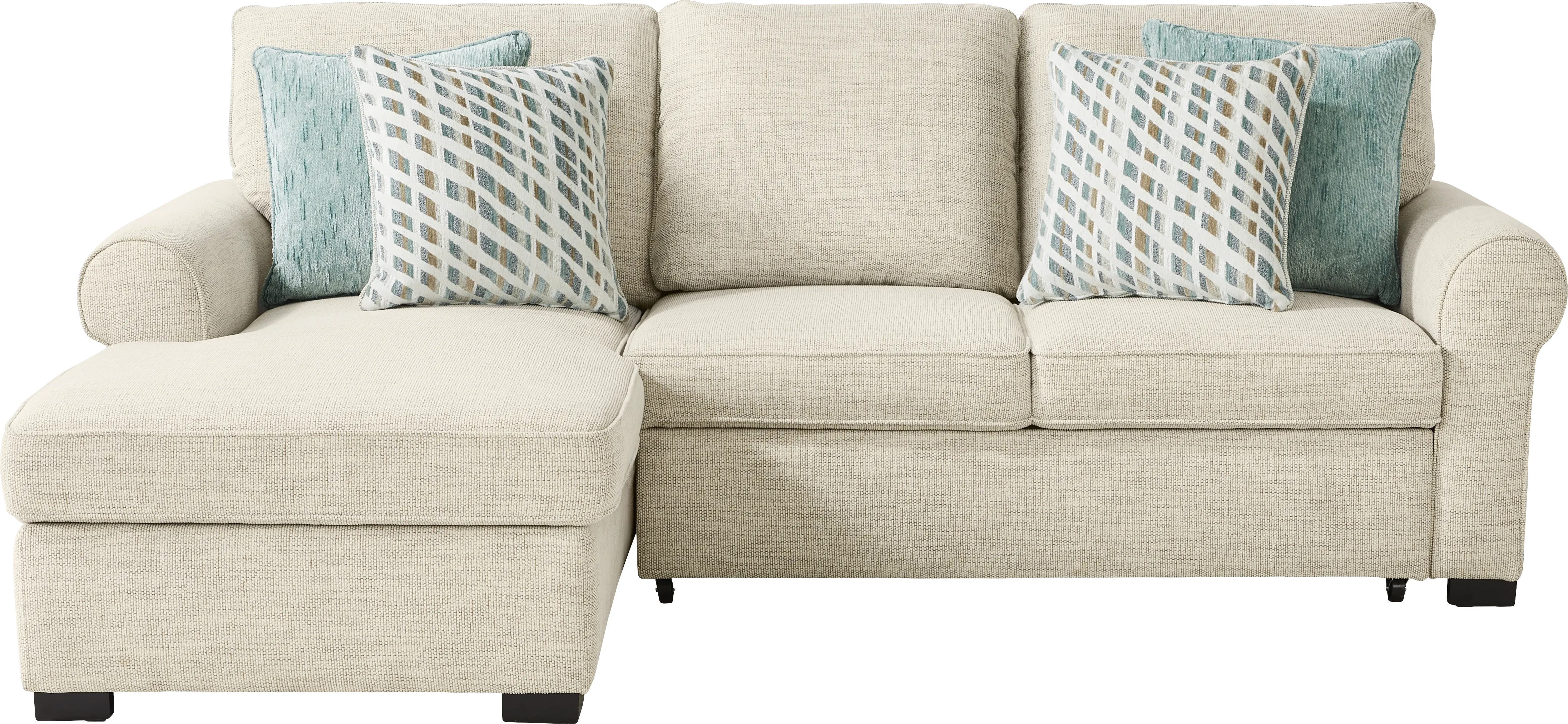 Rivera Cream 2 Pc Sleeper Sectional - Thumbnail - Image 1