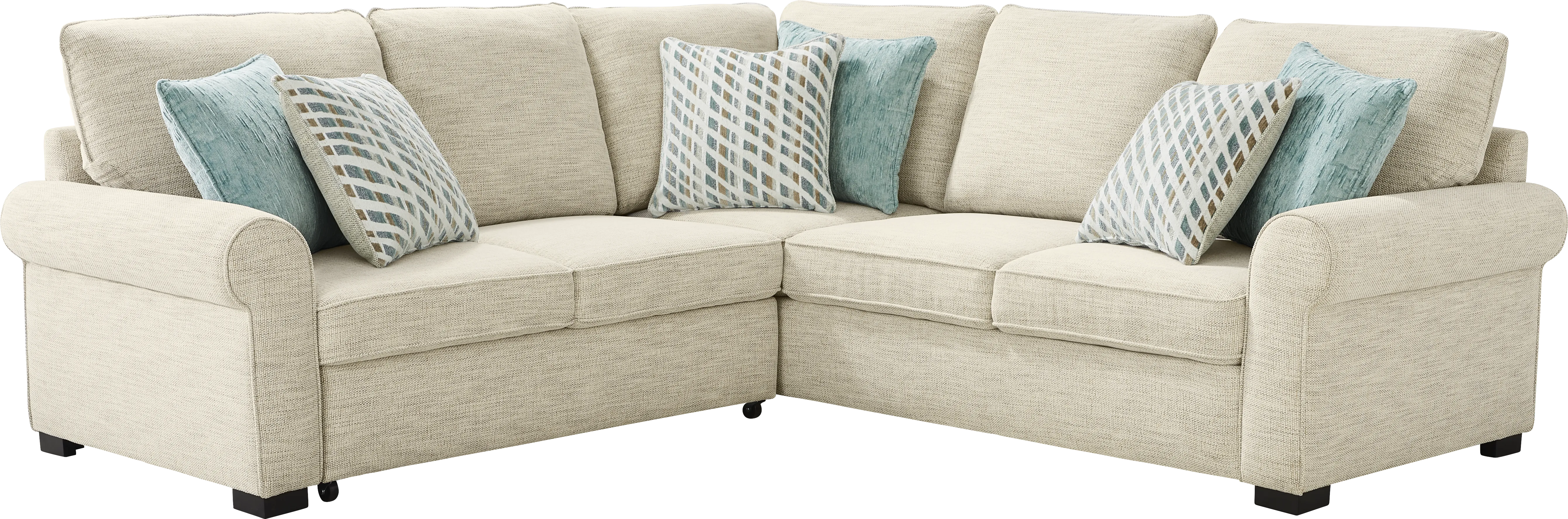 Rivera Cream 2 Pc Sleeper Sectional - Thumbnail - Image 1