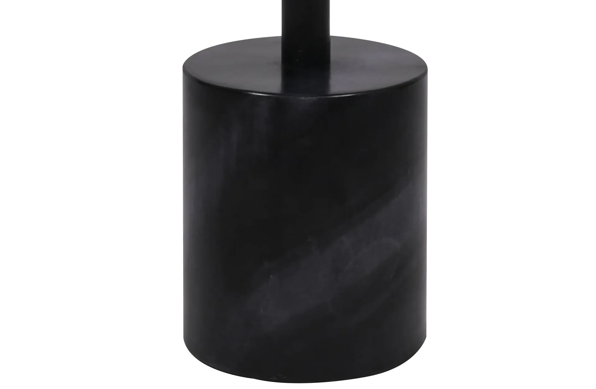Orelia Black Accent Table with Black Marble Base - Image 6