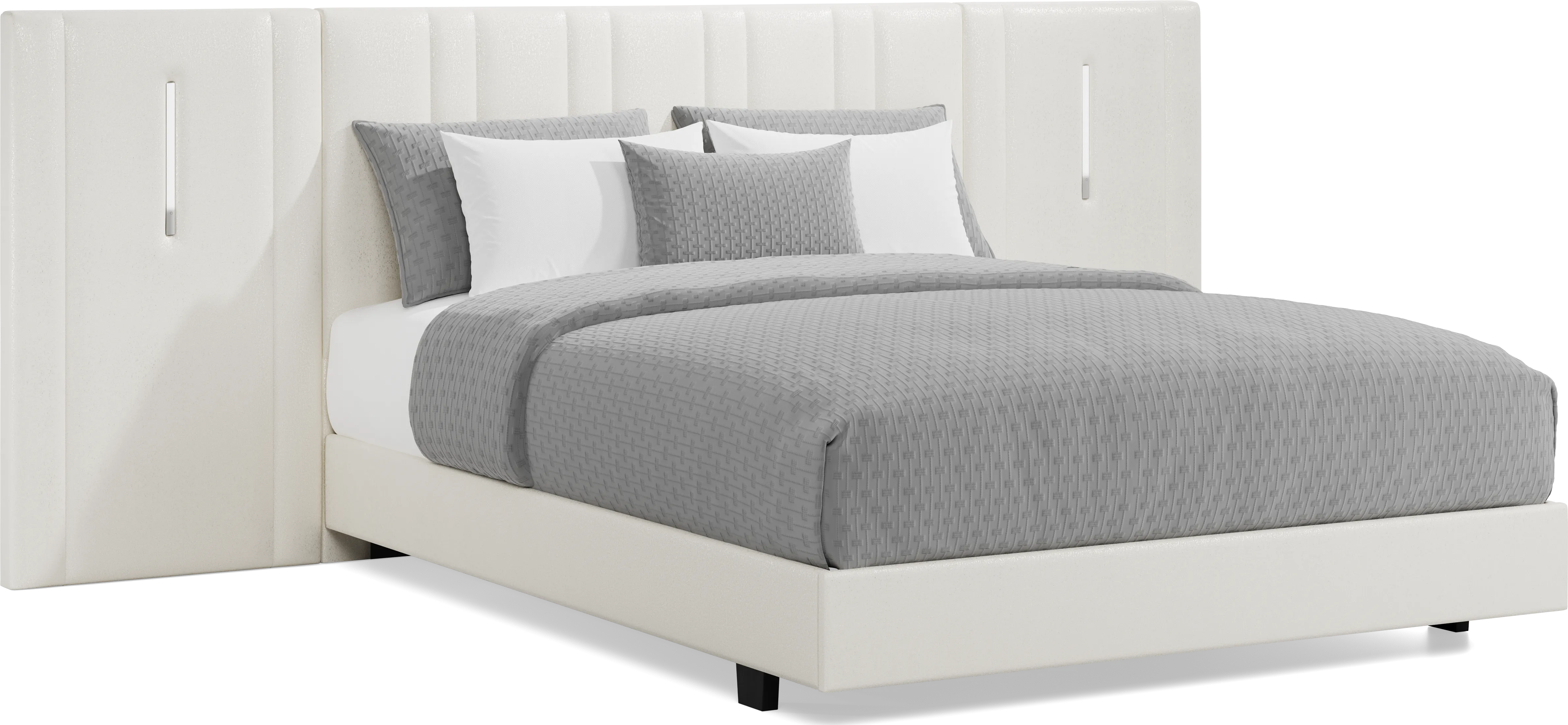 Veronica Champagne 3 Pc King Upholstered Wall Bed - Thumbnail - Image 1