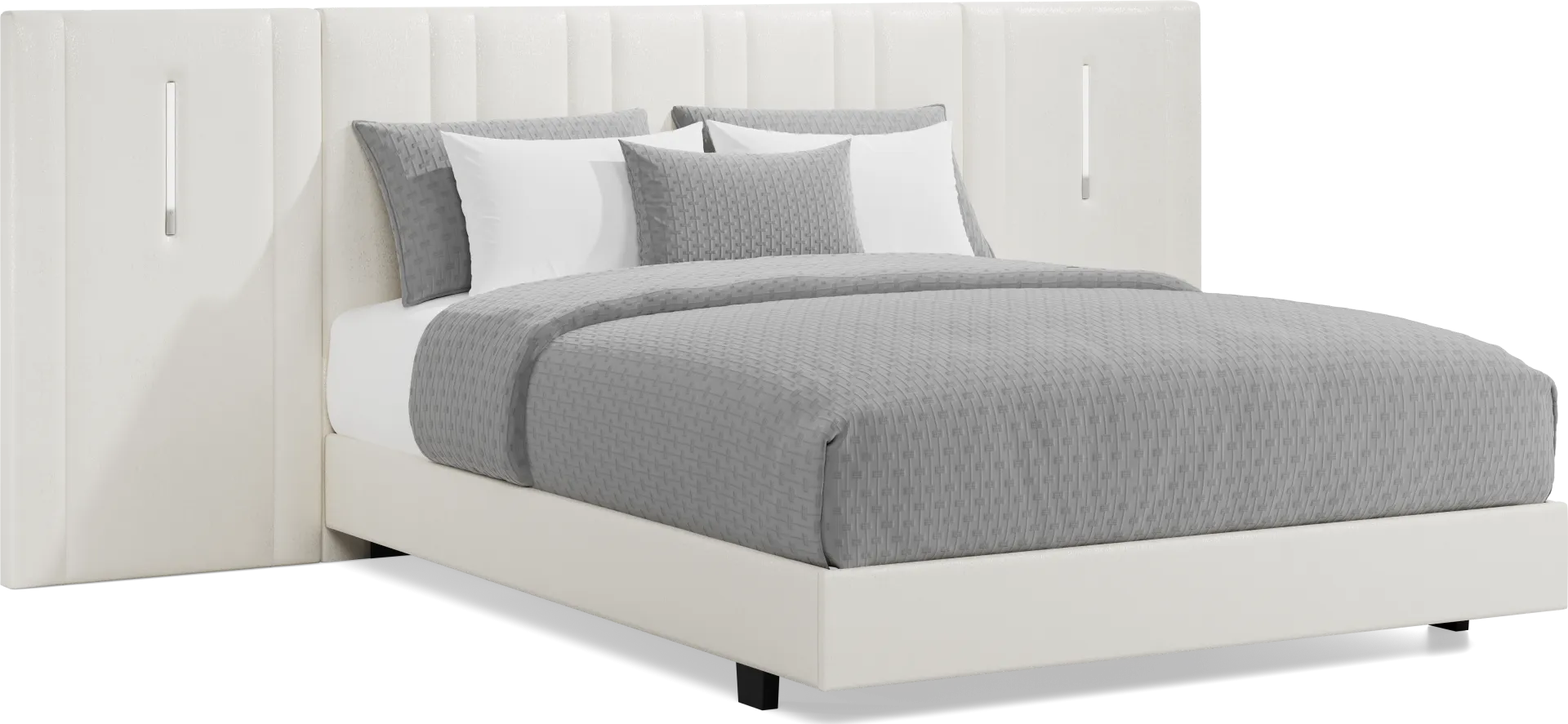 Veronica Champagne 3 Pc Queen Upholstered Wall Bed - Image 1