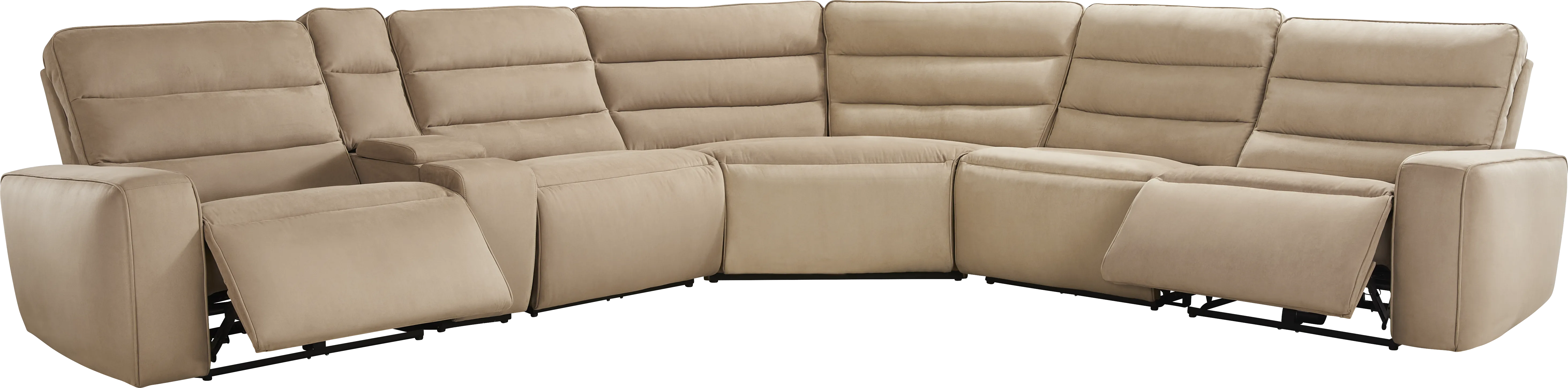 Del Mar Sand 6 Pc Dual Power Sectional - Thumbnail - Image 1
