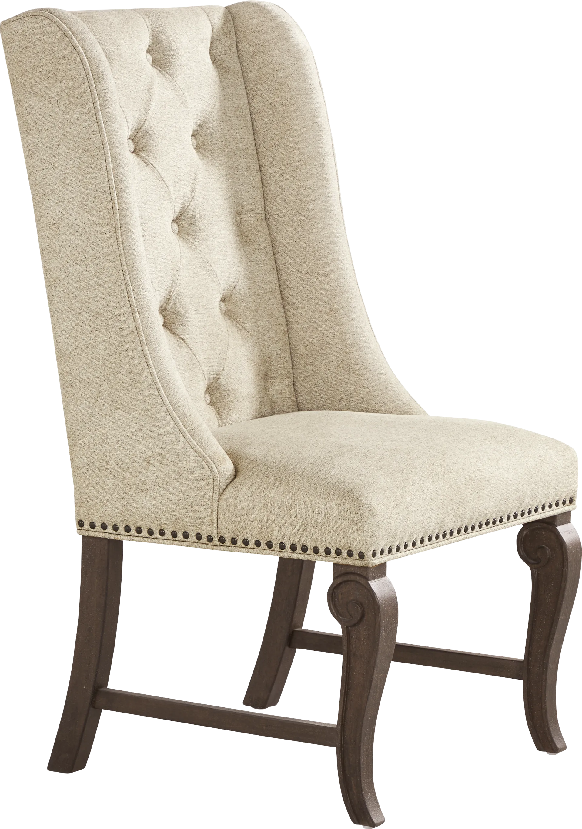 Armitage Cream Arm Chair with Brown Legs - Image 1
