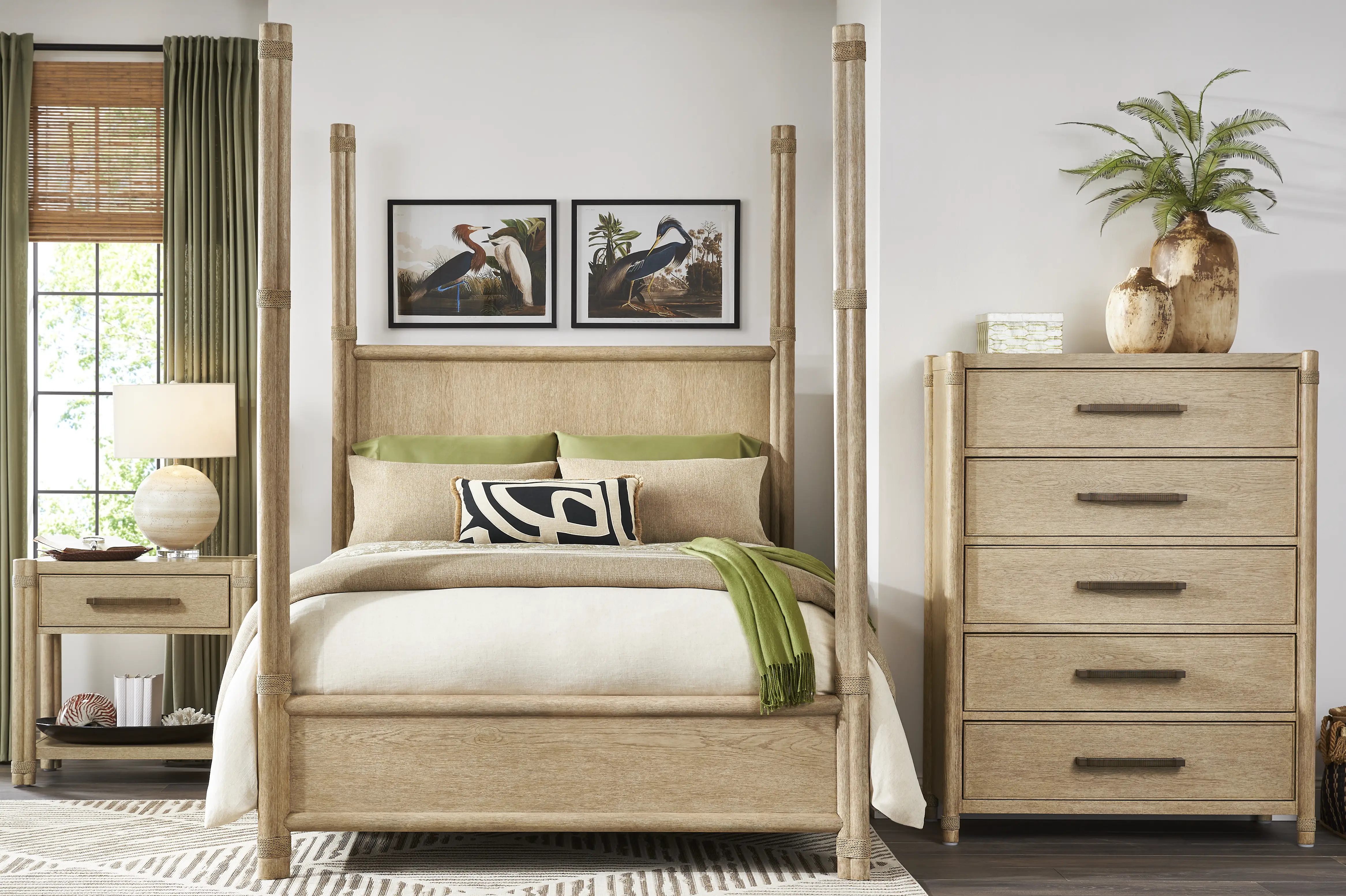 Vineyard Estates Natural 3 Pc King Poster Bed - Image 2