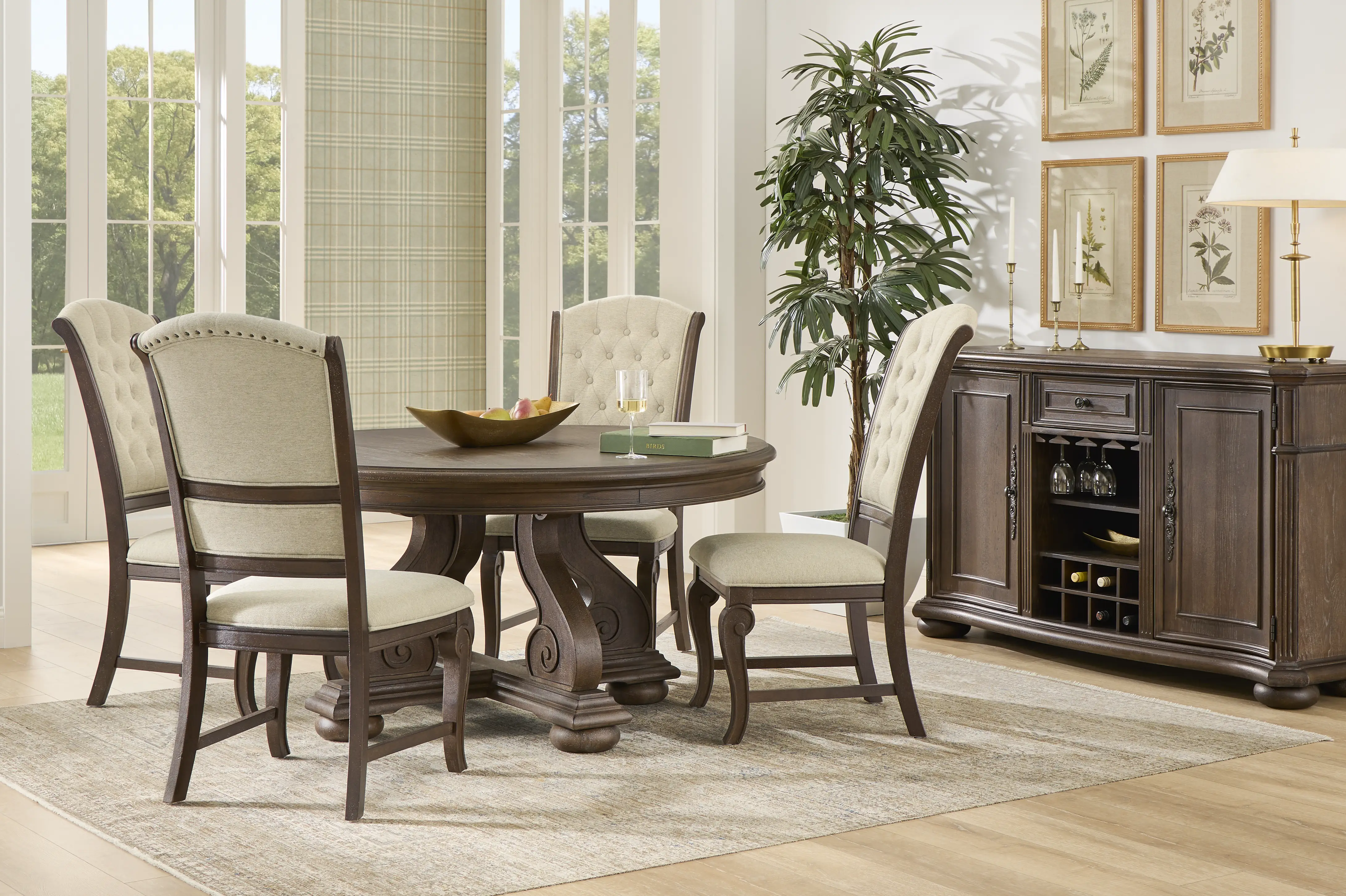 Armitage Brown 5 Pc Round Dining Room - Thumbnail - Image 1