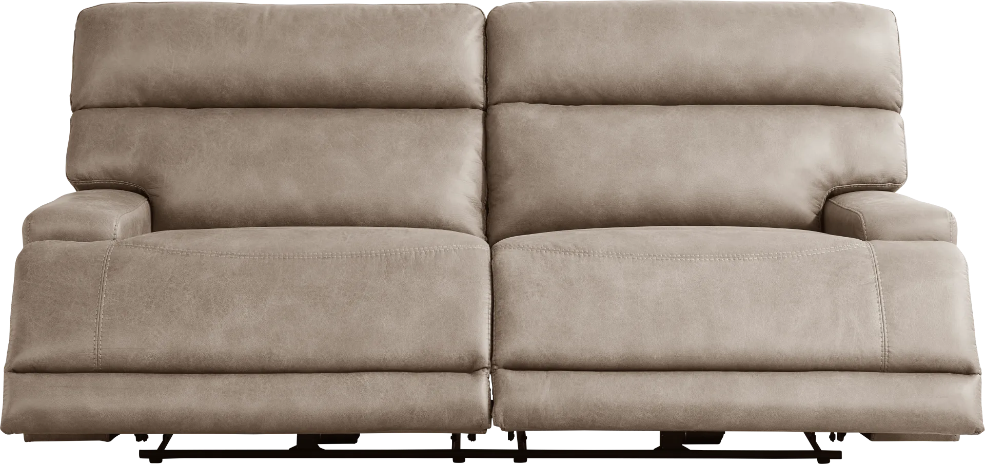 Hamilton Mushroom Dual Power Reclining Sofa - Image 1