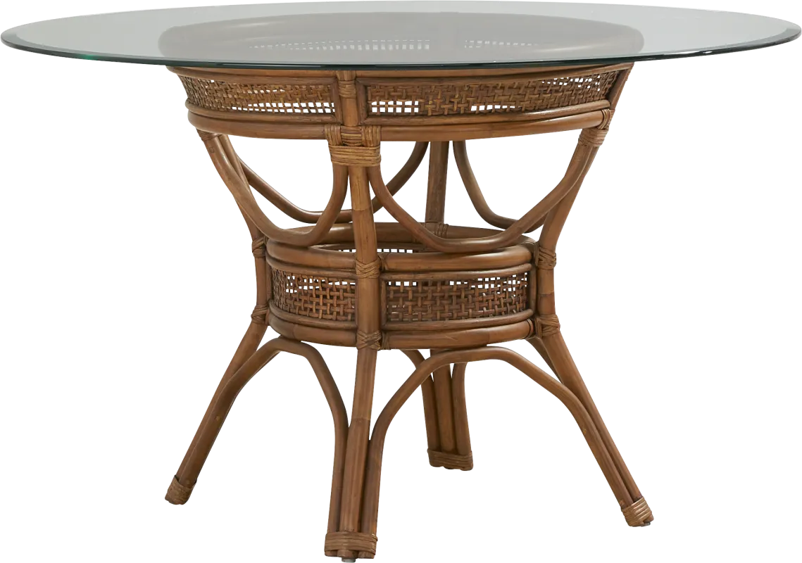 Isla Bay Brown Round Dining Table