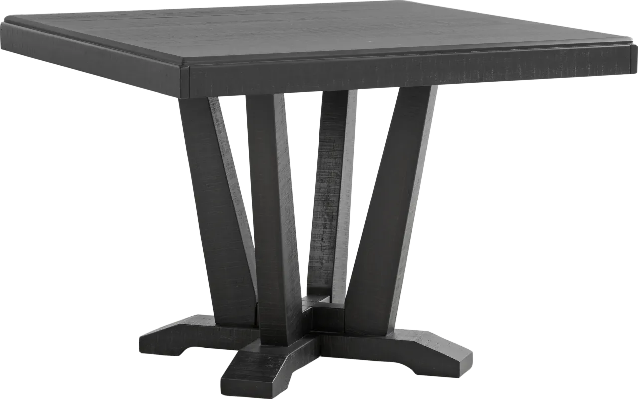 Hill Creek Black Square Dining Table