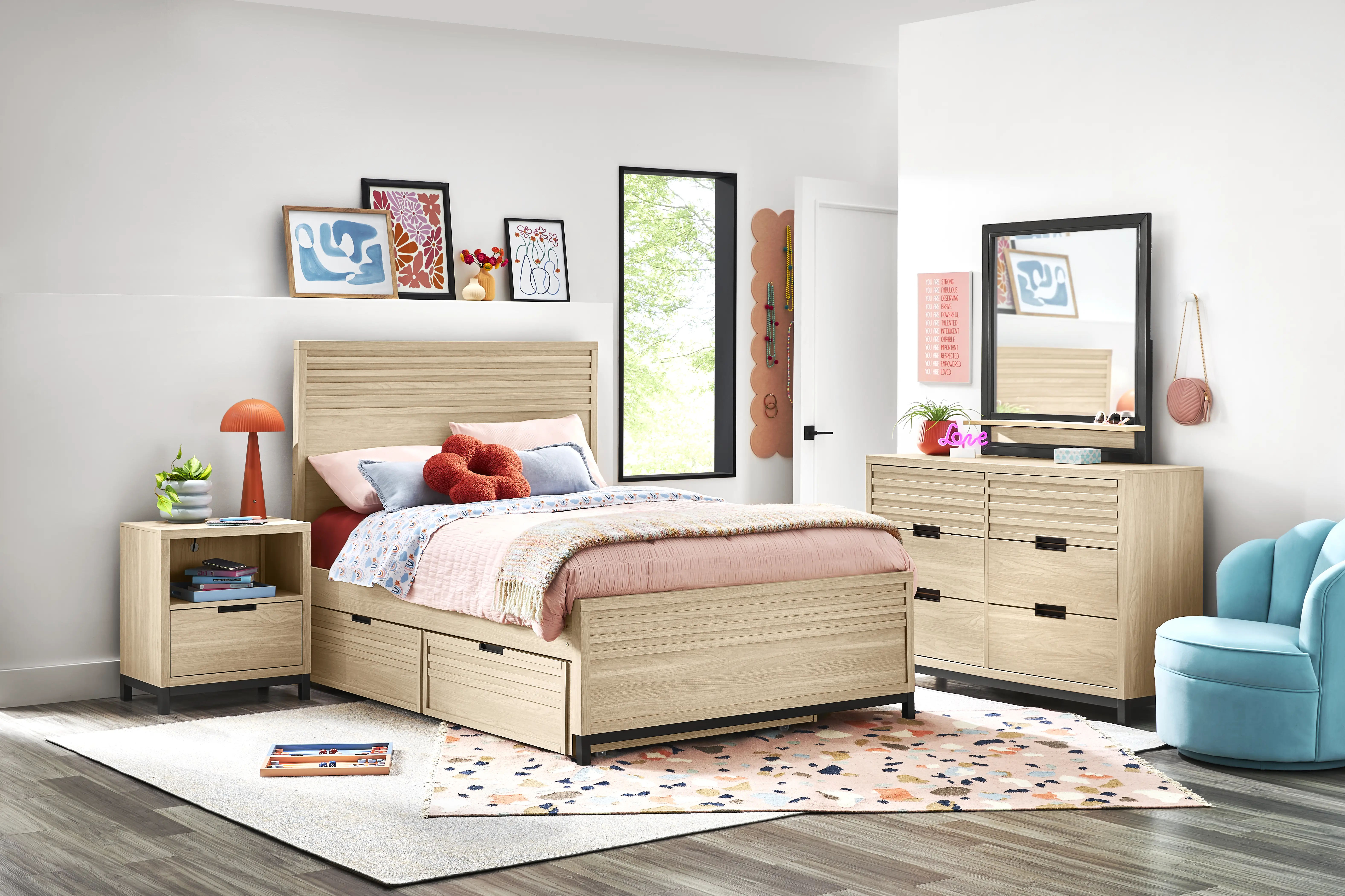 Kids Northridge Drive Oatmeal Full Panel Bed - Thumbnail - Image 2